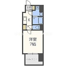 ADVANCE大阪LUCE 1Kの間取図画像