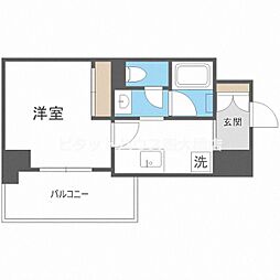 セルン新町 1Kの間取図画像