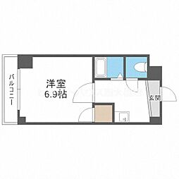 フォレストスクエア西長堀 1Kの間取図画像