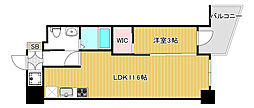 SERENiTE本町グランデ 1LDKの間取図画像
