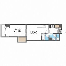 マスターズレジデンス道頓堀-2 1LDKの間取図画像