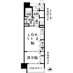 ロイヤルパークスなんば 1LDKの間取図画像