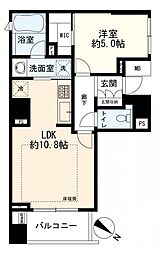 パークハウス渋谷山手 1LDKの間取図画像