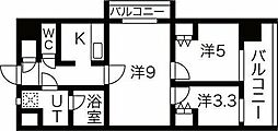 THE MUSIC COURT 3Kの間取図画像