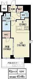 スプランディッド難波3 1LDKの間取図画像