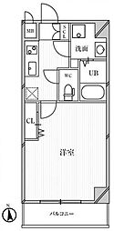 グランシエール都島 1Kの間取図画像