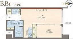 プレジオ城東 1LDKの間取図画像
