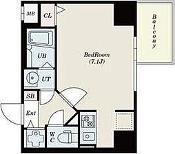 S-RESIDENCE難波Briller ワンルームの間取図画像