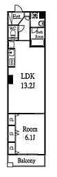 ブラービ南船場 1LDKの間取図画像