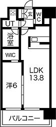グランカーサ難波元町 1LDKの間取図画像