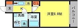 SERENiTE江坂四番館 1Kの間取図画像