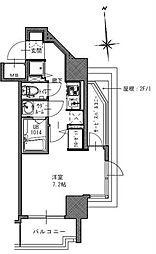 S-RESIDENCE南堀江 1Kの間取図画像