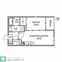 ManaLina 1LDKの間取図画像