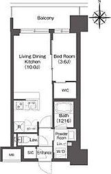 COMFORIA新大阪Q 1LDKの間取図画像
