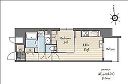 S-RESIDENCE天満橋ar 1LDKの間取図画像