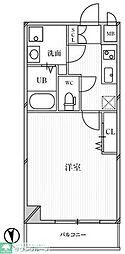 クレールソフィア都島 1Kの間取図画像
