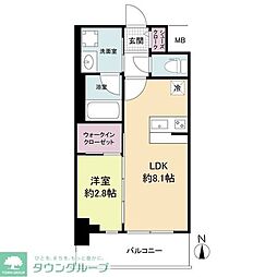 セレニテ江坂グランデ 1LDKの間取図画像