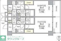 THEMUTUAL江坂 1Kの間取図画像