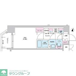 プレサンスブルーム東三国 1Kの間取図画像