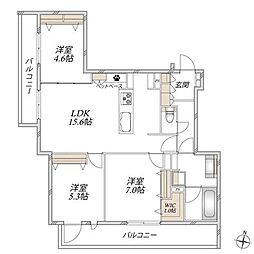 (仮称)吹田市千里山西6丁目へーベルメゾン 3LDKの間取図画像