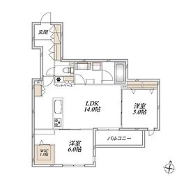 (仮称)吹田市千里山西6丁目へーベルメゾン 2LDKの間取図画像
