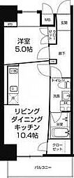 ラドゥセール中之島 1LDKの間取図画像
