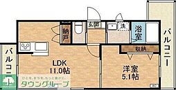コスタペルラNorth 1LDKの間取図画像