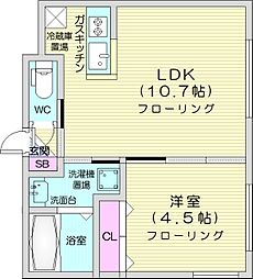 スペランツァ北円山 1LDKの間取図画像