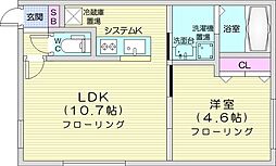 スペランツァ北円山 1LDKの間取図画像