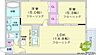 間取り：2LDK、都市ガス、エアコン、独立洗面台、システムキッチン