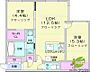 間取り：2LDK、都市ガス、一坪バス、追い焚き、エレベーター