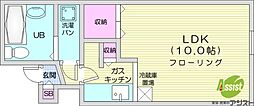 豊泉ビルコア177 1Kの間取図画像