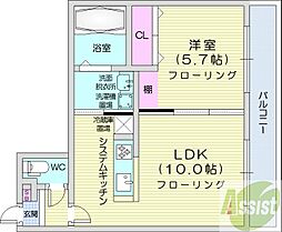 スペランツァ北円山 1LDKの間取図画像