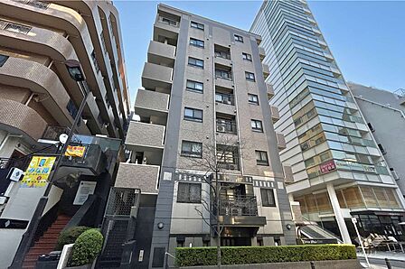 ライオンズマンション麻布十番南の外観(北西側から)