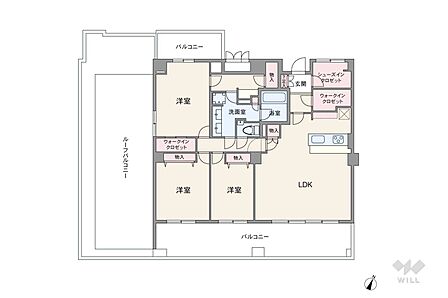 3LDK 間取り