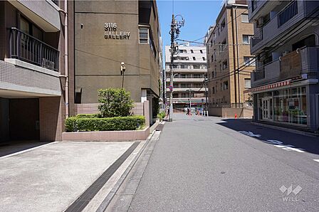 敷地東側の前面道路(南側から)