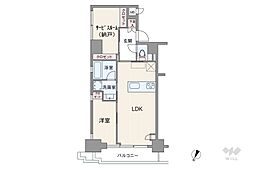 グラントゥルース神田岩本町 1SLDKの間取図画像
