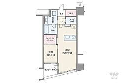 リビオレゾン千代田岩本町ルジェンテ 1LDKの間取図画像
