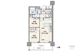 パークホームズ南麻布ザレジデンス 2LDKの間取図画像