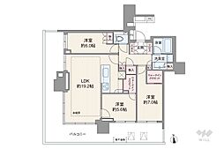 晴海フラッグ サンビレッジ T棟 3LDKの間取図画像