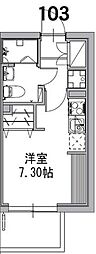 市川市香取2丁目マンション 1Kの間取図画像
