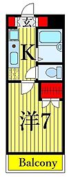 レジディア浦安 1Kの間取図画像