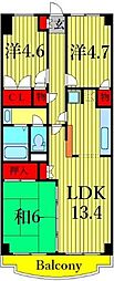 ペルシェール西葛西 2SLDKの間取図画像