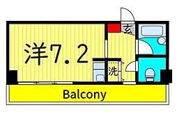 ジャネットビル ワンルームの間取図画像