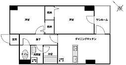 COCOハウス西葛西 2DKの間取図画像