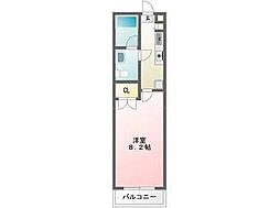 第2ピアノ 1Kの間取図画像