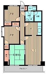 西葛西田中ビル 3LDKの間取図画像