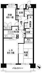 コースト・ヴィラ葛西臨海公園 2LDKの間取図画像