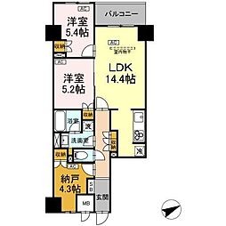 サンジョイアゼロ 2SLDKの間取図画像