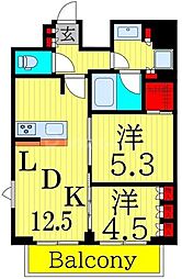 コンフォリア東陽町 2LDKの間取図画像